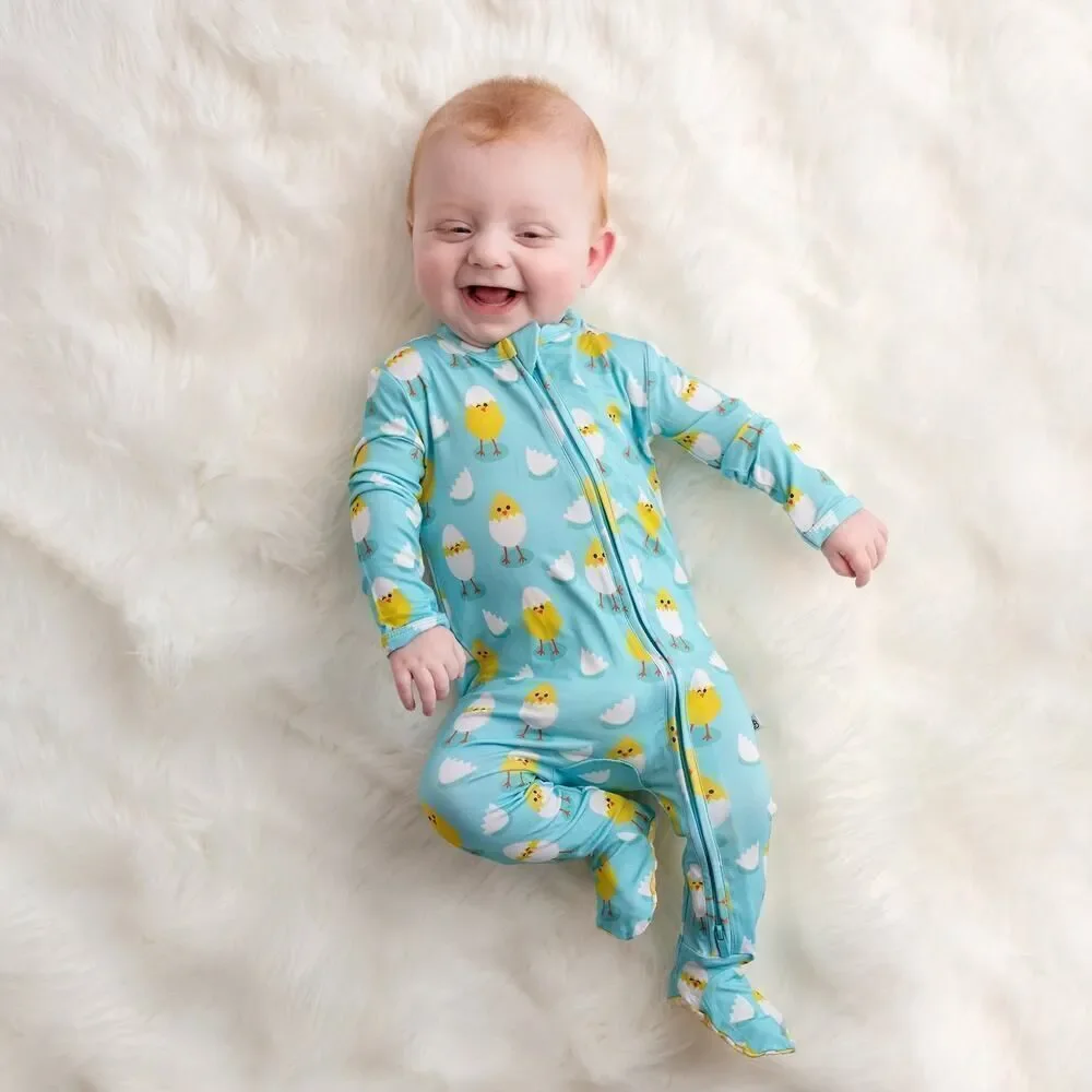 KICKEE PANTS NWT FOOTIE SIZE NEWBORN CHICK MAGNET MSRP $36